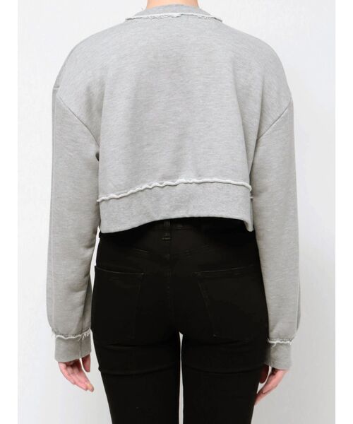 MURUA（ムルーア）の「mumuロゴクロップトスウェット（スウェット・レディース・グレー/ブルー/ホワイト・FREE）」の12枚目の写真