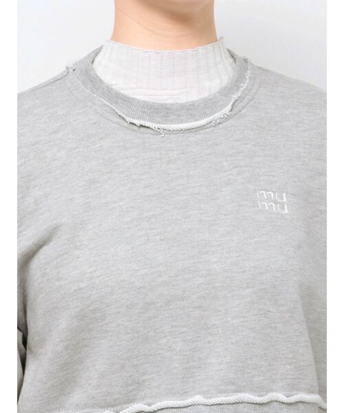 MURUA（ムルーア）の「mumuロゴクロップトスウェット（スウェット・レディース・グレー/ブルー/ホワイト・FREE）」の13枚目の写真
