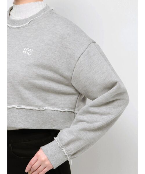 MURUA（ムルーア）の「mumuロゴクロップトスウェット（スウェット・レディース・グレー/ブルー/ホワイト・FREE）」の14枚目の写真