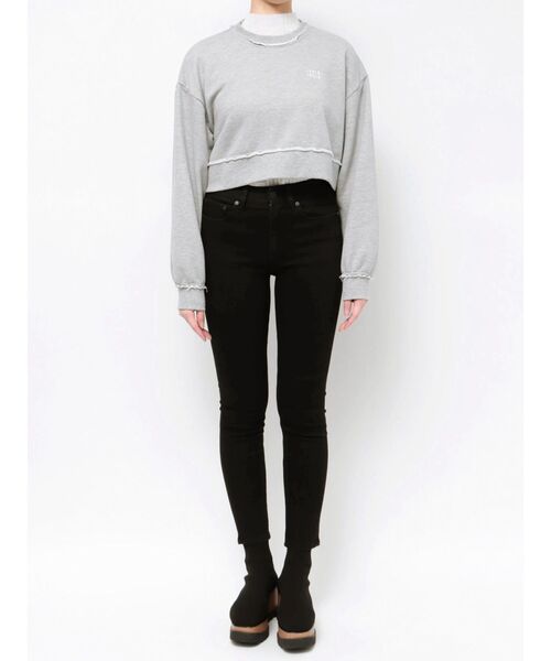 MURUA（ムルーア）の「mumuロゴクロップトスウェット（スウェット・レディース・グレー/ブルー/ホワイト・FREE）」の16枚目の写真