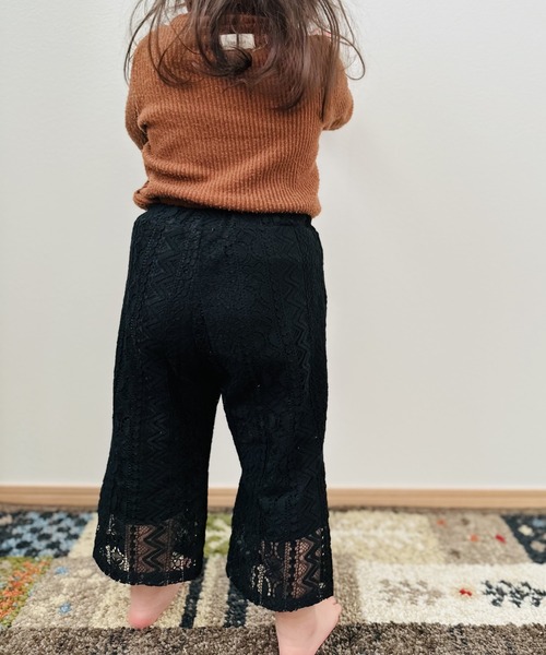 MAKE YOUR DAY(メイクユアデイ)の「ラッセルレースパンツ■80~140cm(その他パンツ・キッズ・ブラック/オフホワイト・80/90/100/110/120/130/140)」の4枚目の写真