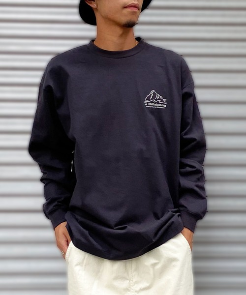BILLABONG(ビラボン)の「BILLABONG/ビラボン ロゴロンT バックロゴ クルーネックロンT BE011-053(Tシャツ/カットソー・メンズ・オフホワイト/セージグリーン/スミクロ・M/L/XL)」の3枚目の写真