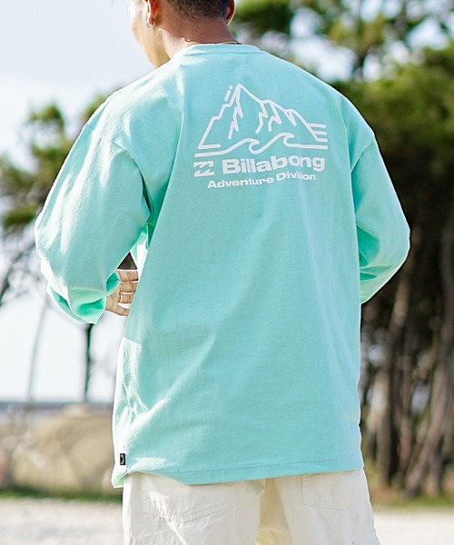 BILLABONG(ビラボン)の「BILLABONG/ビラボン ロゴロンT バックロゴ クルーネックロンT BE011-053(Tシャツ/カットソー・メンズ・オフホワイト/セージグリーン/スミクロ・M/L/XL)」の1枚目の写真