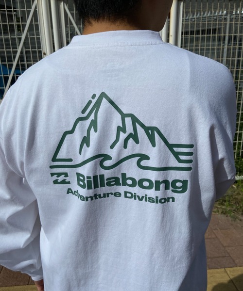 BILLABONG(ビラボン)の「BILLABONG/ビラボン ロゴロンT バックロゴ クルーネックロンT BE011-053(Tシャツ/カットソー・メンズ・オフホワイト/セージグリーン/スミクロ・M/L/XL)」の4枚目の写真