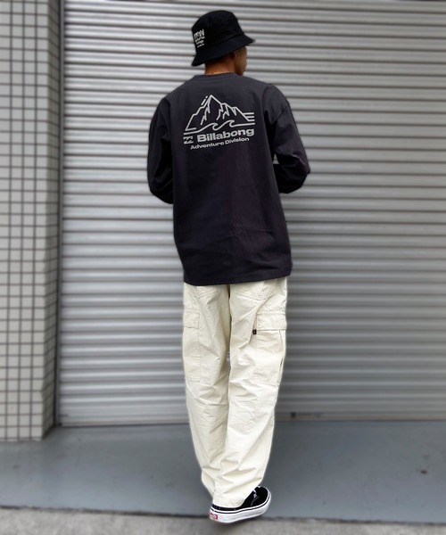 BILLABONG(ビラボン)の「BILLABONG/ビラボン ロゴロンT バックロゴ クルーネックロンT BE011-053(Tシャツ/カットソー・メンズ・オフホワイト/セージグリーン/スミクロ・M/L/XL)」の21枚目の写真