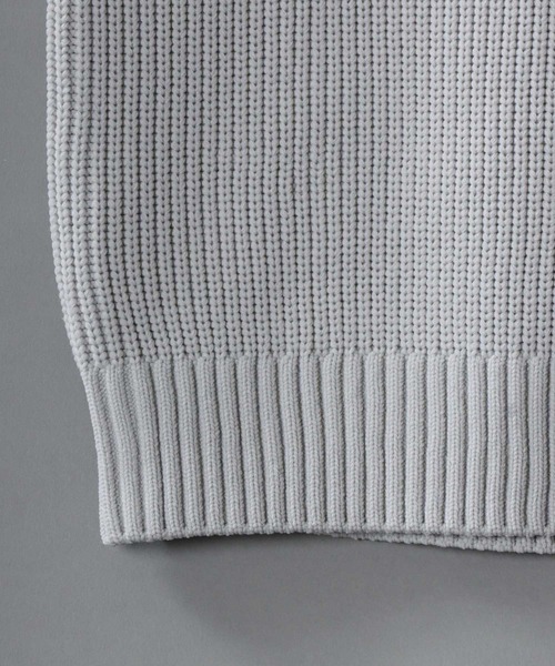 SITRY(シトリー)の「crew neck knit pull over/オーバーサイズ エコニット プルオーバー 吸水速乾 UVカット 洗濯可 帯電防止 抗ピリング(ニット/セーター・メンズ・ブラック/オフホワイト/チャコール/ブルー/グレイッシュベージュ・LL/M/L)」の17枚目の写真