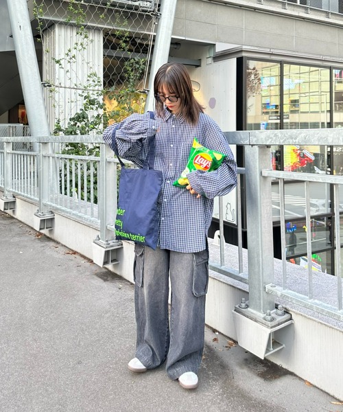 CIAOPANIC TYPY（チャオパニックティピー）の「【UNISEX】ロゴトートバッグ（トートバッグ・メンズ・アイボリー/サックスブルー/ネイビー/オレンジ/ベージュ・FREE）」の7枚目の写真