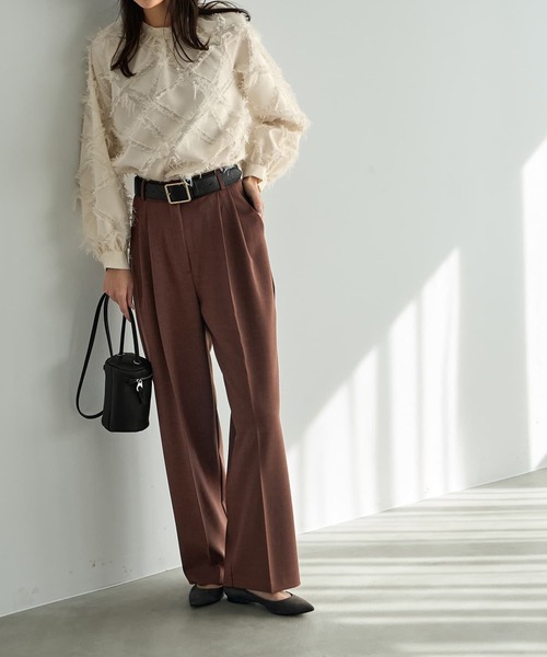 STYLE DELI（スタイルデリ）の「柄状ディコラティブフリンジブラウス（シャツ/ブラウス・レディース・ブラック/ホワイト系その他・FREE）」の10枚目の写真