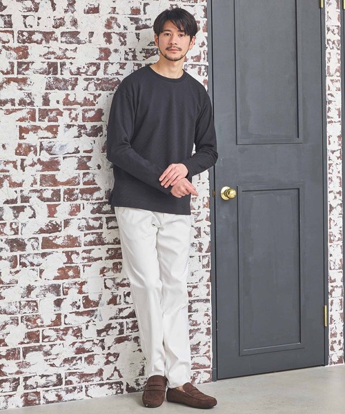 UNION STATION（ユニオンステーション）の「シェブロン柄リンクスジャガードロンT（Tシャツ/カットソー・メンズ・ホワイト/ブルー/ブラック・L/M/S/LL）」の20枚目の写真