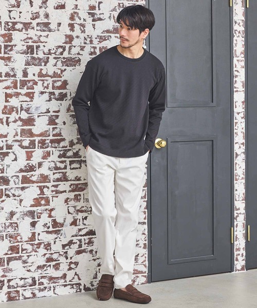 UNION STATION（ユニオンステーション）の「シェブロン柄リンクスジャガードロンT（Tシャツ/カットソー・メンズ・ホワイト/ブルー/ブラック・L/M/S/LL）」の21枚目の写真