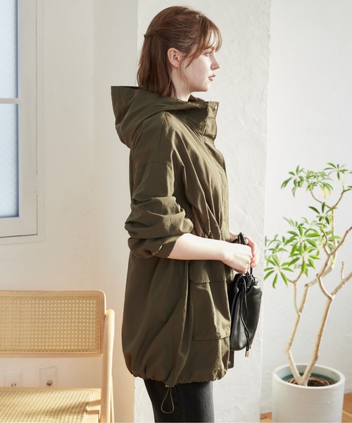 ANGIE（アンジー）の「ナイロン ミドル マウンテンパーカー（マウンテンパーカー・レディース・ベージュ/アイボリー/カーキ/ブラック・FREE）」の19枚目の写真