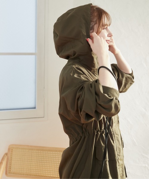 ANGIE（アンジー）の「ナイロン ミドル マウンテンパーカー（マウンテンパーカー・レディース・ベージュ/アイボリー/カーキ/ブラック・FREE）」の20枚目の写真