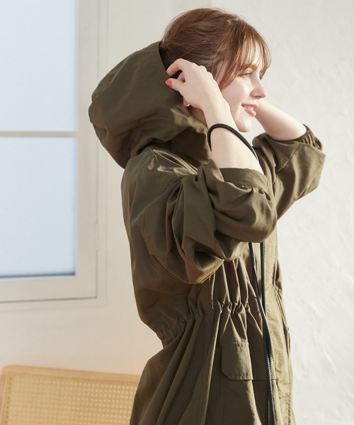 ANGIE（アンジー）の「ナイロン ミドル マウンテンパーカー（マウンテンパーカー・レディース・ベージュ/アイボリー/カーキ/ブラック・FREE）」の21枚目の写真