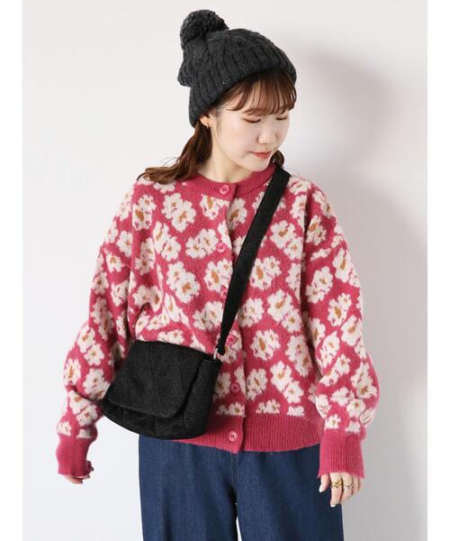 ehka sopo（エヘカソポ）の「花ジャカードクルーカーディガン