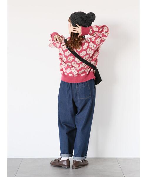 ehka sopo（エヘカソポ）の「花ジャカードクルーカーディガン（カーディガン/ボレロ・レディース・グレー/グリーン/ピンク/ベージュ/ブルー・F）」の11枚目の写真