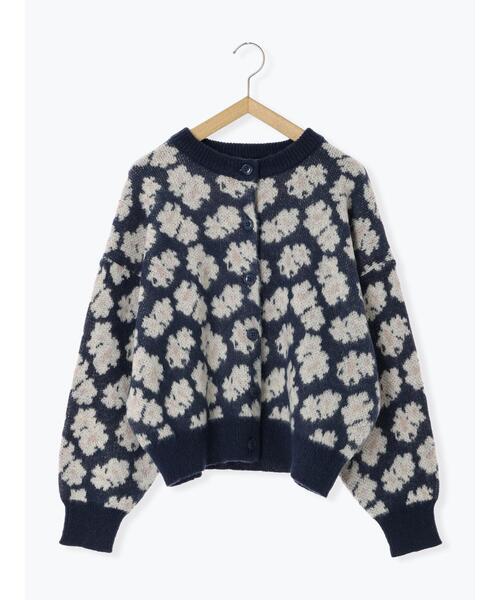 ehka sopo（エヘカソポ）の「花ジャカードクルーカーディガン（カーディガン/ボレロ・レディース・グレー/グリーン/ピンク/ベージュ/ブルー・F）」の19枚目の写真