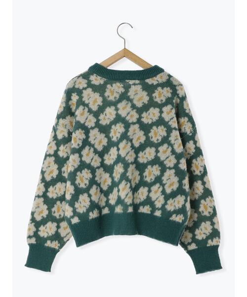 ehka sopo（エヘカソポ）の「花ジャカードクルーカーディガン（カーディガン/ボレロ・レディース・グレー/グリーン/ピンク/ベージュ/ブルー・F）」の21枚目の写真