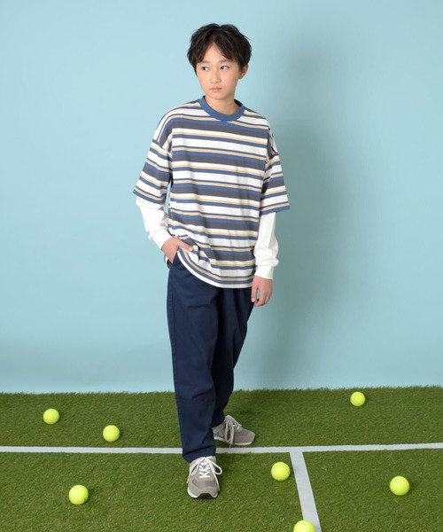 GLAZOS（グラソス）の「【プチプラ】[ワイドテーパード]コットンツイル・シェフパンツ（その他パンツ・キッズ・ブラック/カーキ/ネイビー/ベージュ/チャコールグレー・170cm/150cm/140cm/160cm）」の13枚目の写真