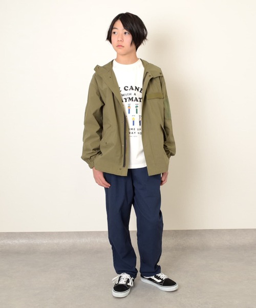 GLAZOS（グラソス）の「【プチプラ】[ワイドテーパード]コットンツイル・シェフパンツ（その他パンツ・キッズ・ブラック/カーキ/ネイビー/ベージュ/チャコールグレー・170cm/150cm/140cm/160cm）」の14枚目の写真