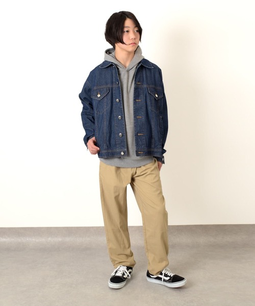 GLAZOS（グラソス）の「【プチプラ】[ワイドテーパード]コットンツイル・シェフパンツ（その他パンツ・キッズ・ブラック/カーキ/ネイビー/ベージュ/チャコールグレー・170cm/150cm/140cm/160cm）」の11枚目の写真