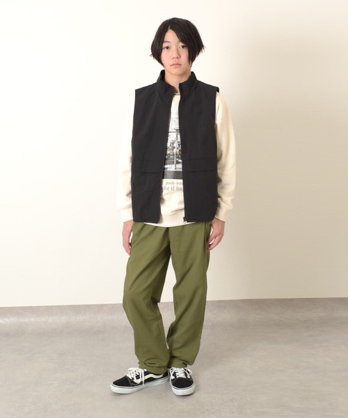 GLAZOS（グラソス）の「【プチプラ】[ワイドテーパード]コットンツイル・シェフパンツ（その他パンツ・キッズ・ブラック/カーキ/ネイビー/ベージュ/チャコールグレー・170cm/150cm/140cm/160cm）」の12枚目の写真