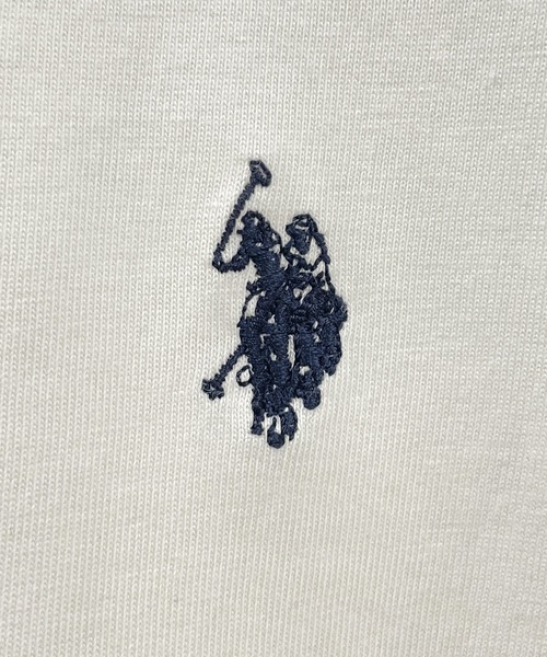 U.S. POLO ASSN.(ユーエスポロアッスン)の「RANAN/solleim別注【U.S.POLO ASSN.】ラグランフレアスリーブビッグシルエットロンT(Tシャツ/カットソー・レディース・オフホワイト/ホワイト×グレー/ホワイト×ネイビー/グレー系・S/M/L)」の14枚目の写真