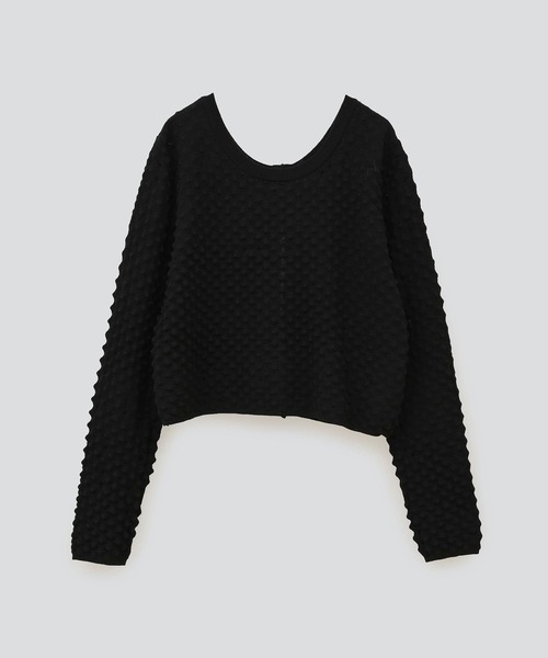 CONVERSE TOKYO(コンバーストウキョウ)の「2WAY POPCORN KNIT CARDIGAN(ニット/セーター・レディース・ピンク/ブラック/ブルー・FREE)」の2枚目の写真