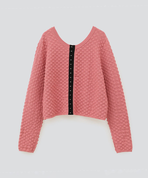 CONVERSE TOKYO(コンバーストウキョウ)の「2WAY POPCORN KNIT CARDIGAN(ニット/セーター・レディース・ピンク/ブラック/ブルー・FREE)」の13枚目の写真