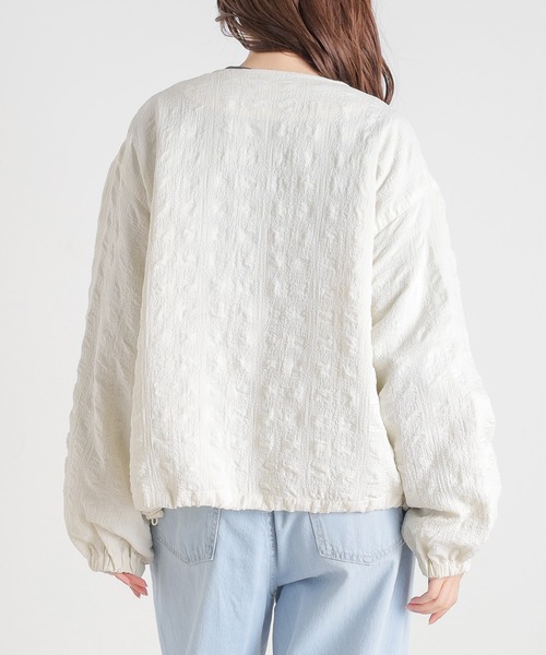 Honeys（ハニーズ）の「ノーカラーブルゾン（ブルゾン・レディース・グレイッシュベージュ/イエロー系その他/ブラック/アイボリー・LL/S/L/M）」の19枚目の写真