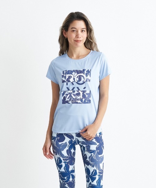 ROXY(ロキシー)の「SPIRITED TEE/ロキシー速乾UVカット付きフロントスクエアロゴ半袖カットソー(Tシャツ/カットソー・レディース・ホワイト/ブラック/ミント・SMALL/MEDIUM/LARGE)」の8枚目の写真