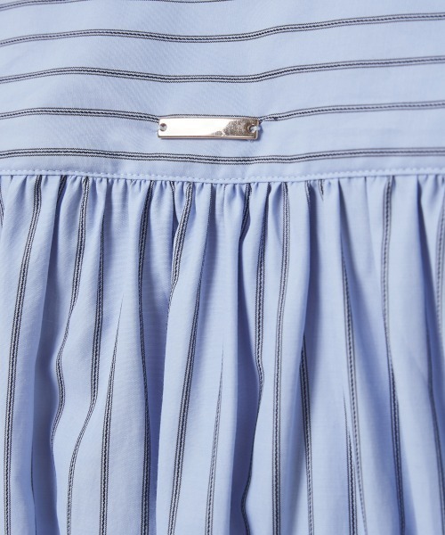 CHIC STYLE(シックスタイル)の「<大きいサイズ>パフスリーブギャザーブラウス シックスタイル (シャツ/ブラウス・レディース・ブルー系/ホワイト系・LL/3L/4L/5L/L)」の13枚目の写真