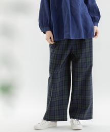 リネンコットンワイドパンツ
