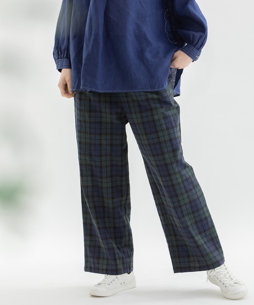 nop de nod（ノップドゥノッド）の「リネンコットンワイドパンツ（その他パンツ・レディース・ブラック/キナリ/スミクロ/ネイビー・3）」の16枚目の写真