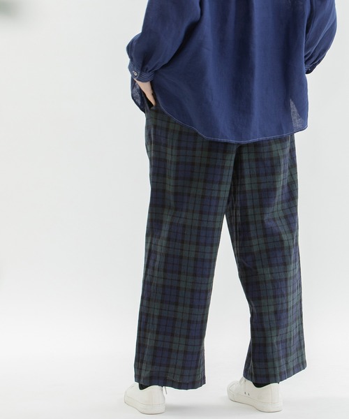 nop de nod（ノップドゥノッド）の「リネンコットンワイドパンツ（その他パンツ・レディース・ブラック/キナリ/スミクロ/ネイビー・3）」の18枚目の写真