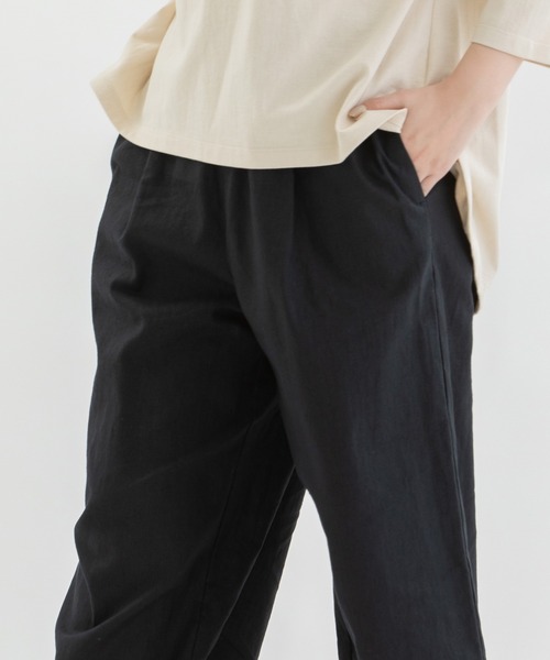 nop de nod（ノップドゥノッド）の「リネンコットンワイドパンツ（その他パンツ・レディース・ブラック/キナリ/スミクロ/ネイビー・3）」の11枚目の写真