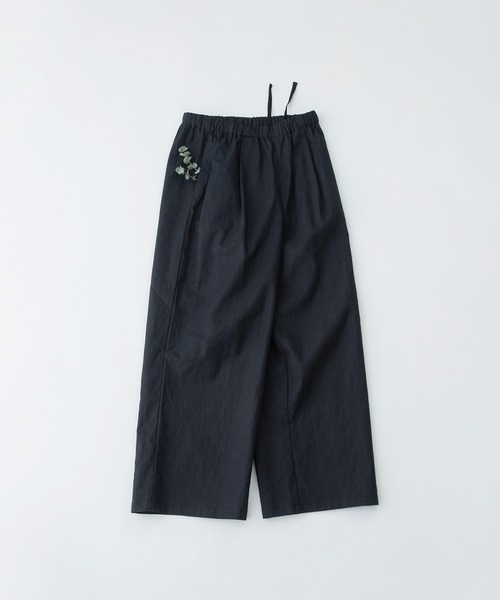 nop de nod（ノップドゥノッド）の「リネンコットンワイドパンツ（その他パンツ・レディース・ブラック/キナリ/スミクロ/ネイビー・3）」の8枚目の写真