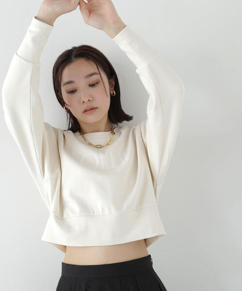 NATURAL BEAUTY BASIC(ナチュラルビューティーベーシック)の「◇ダンボールロゴカットソー(Tシャツ/カットソー・レディース・ブルー/オフホワイト/チャコールグレー・FREE)」の14枚目の写真