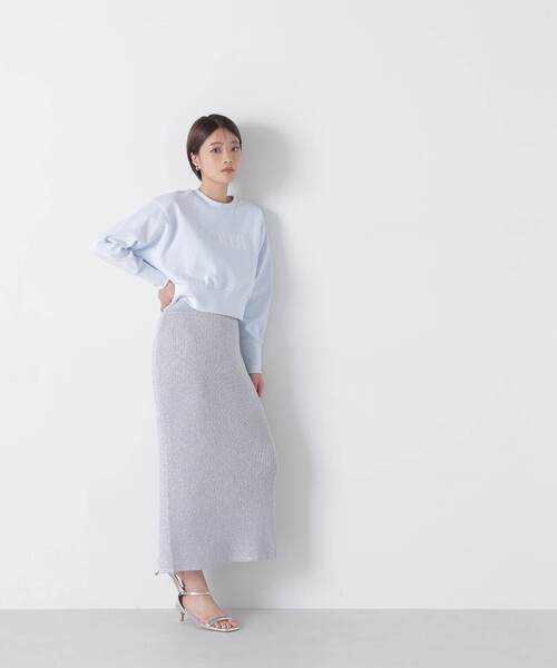 NATURAL BEAUTY BASIC(ナチュラルビューティーベーシック)の「◇ダンボールロゴカットソー(Tシャツ/カットソー・レディース・ブルー/オフホワイト/チャコールグレー・FREE)」の12枚目の写真