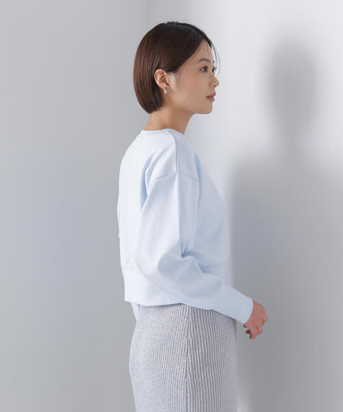 NATURAL BEAUTY BASIC(ナチュラルビューティーベーシック)の「◇ダンボールロゴカットソー(Tシャツ/カットソー・レディース・ブルー/オフホワイト/チャコールグレー・FREE)」の8枚目の写真