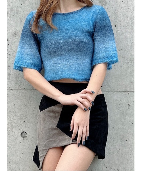 DURAS（デュラス）の「Gradation mohair knit（ニット/セーター・レディース・ライム/ブルー/マルチ・FREE）」の18枚目の写真