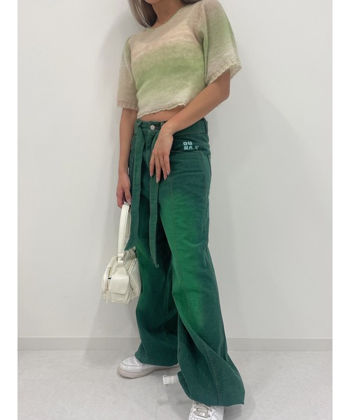 DURAS（デュラス）の「Gradation mohair knit（ニット/セーター・レディース・ライム/ブルー/マルチ・FREE）」の7枚目の写真