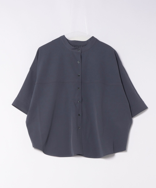 INTERPLANET(インタープラネット)の「【撥水・UV・接触冷感】バンドカラードルマンシャツ(シャツ/ブラウス・レディース・ブラック/ベージュ/ブルー/カーキ/ダークベージュ・FREE)」の14枚目の写真