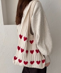 kutirlune/ハートニットトートバッグ