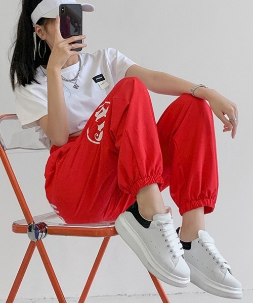Miniministore(ミニミニストア)の「スウェットパンツ レディースカラーパンツ(スウェットパンツ・レディース・ホワイト/ライトグレー/ライム/レッド/オレンジ/ブラック/アクア・FREE)」の6枚目の写真