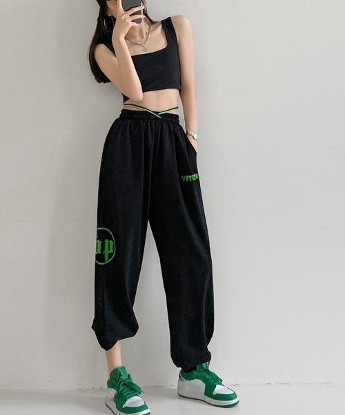 Miniministore(ミニミニストア)の「スウェットパンツ レディースカラーパンツ(スウェットパンツ・レディース・ホワイト/ライトグレー/ライム/レッド/オレンジ/ブラック/アクア・FREE)」の12枚目の写真