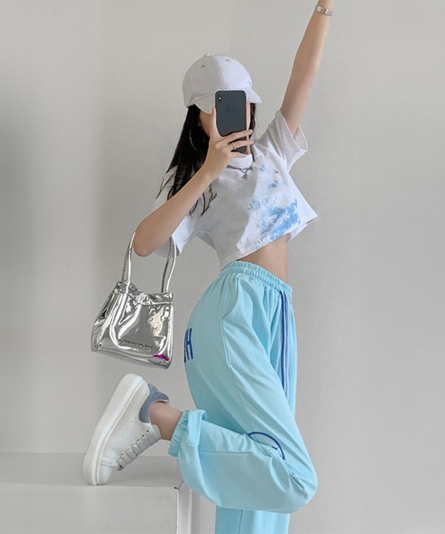 Miniministore(ミニミニストア)の「スウェットパンツ レディースカラーパンツ(スウェットパンツ・レディース・ホワイト/ライトグレー/ライム/レッド/オレンジ/ブラック/アクア・FREE)」の10枚目の写真