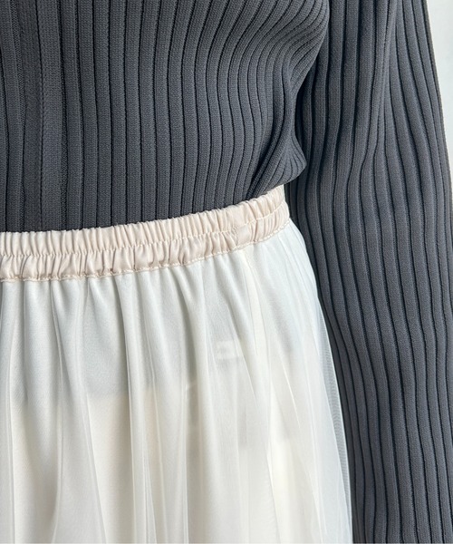 Thevon（ゼボン）の「変形ティアードチュールスカート（スカート・レディース・ホワイト/ブラック/チャコールグレー・FREE）」の16枚目の写真