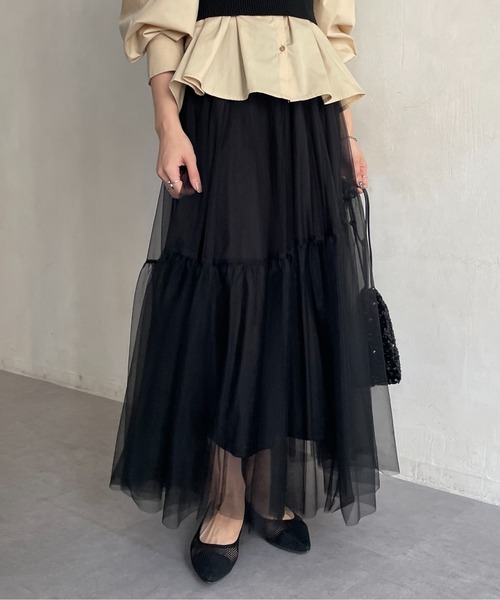 Thevon（ゼボン）の「変形ティアードチュールスカート（スカート