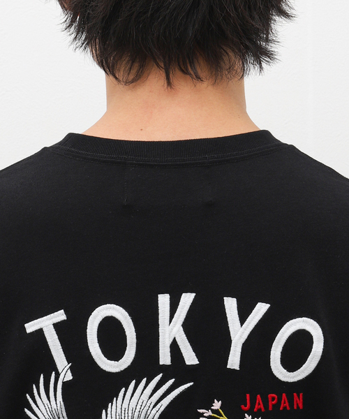PARIS SAINT-GERMAIN(パリサンジェルマン)の「【Paris Saint-Germain】刺しゅう ロングスリーブTシャツ 鶴(Tシャツ/カットソー・メンズ・ブラック/ホワイト・MEDIUM/LARGE/X-LARGE)」の7枚目の写真