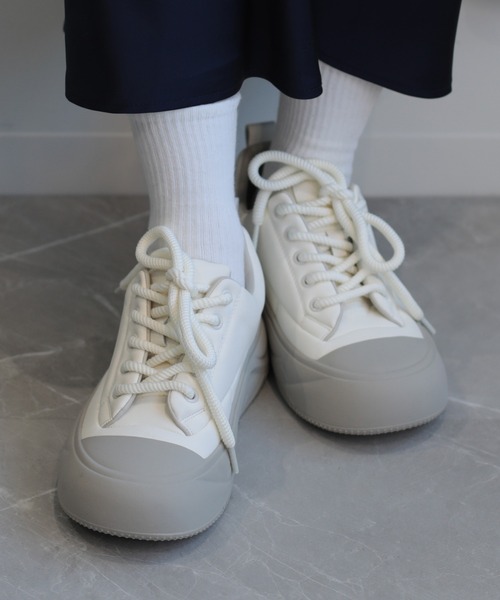 shoes365（シューズスリーシックスファイヴ）の「【shoes365】厚底スニーカー（スニーカー・レディース・ブラック/ベージュ/グレー・23.0cm/22.5cm/24.0cm/23.5cm/25.0cm/24.5cm）」の7枚目の写真